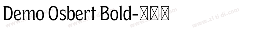 Demo Osbert Bold字体转换